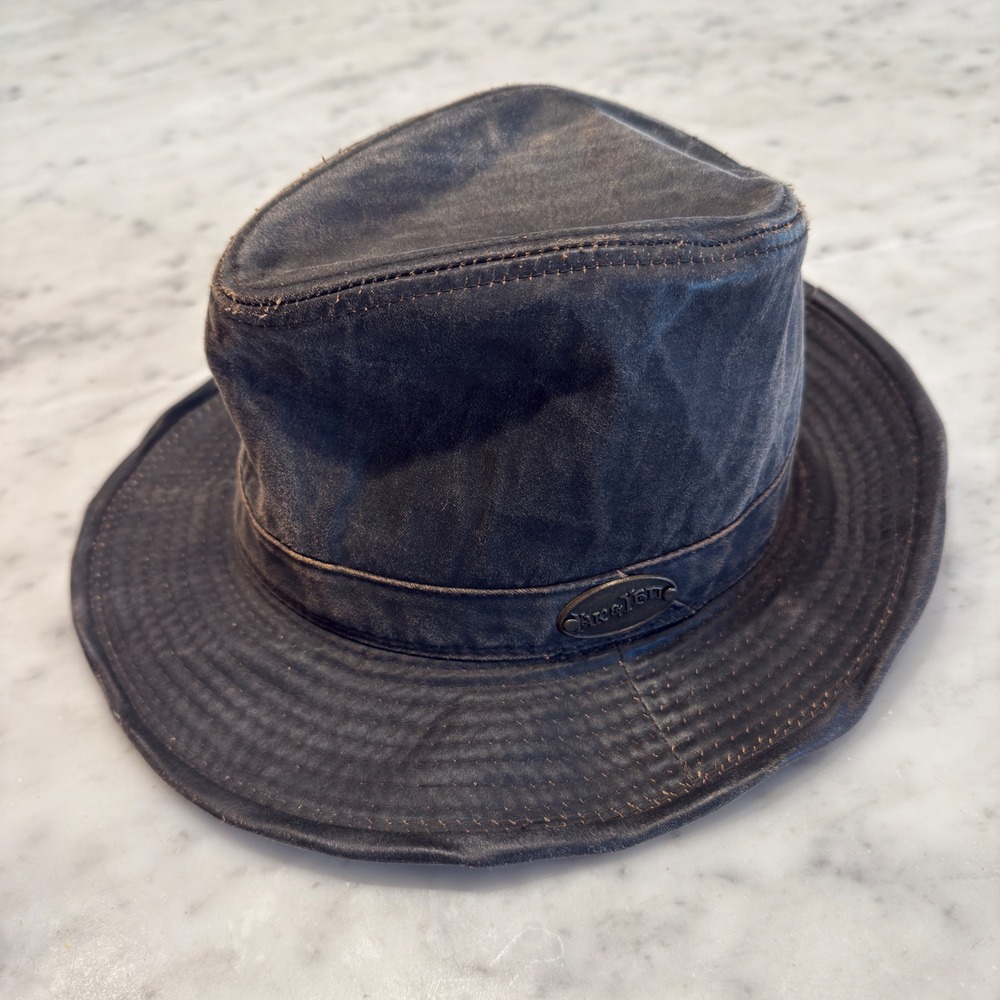 YAK & YETI Kids Bucket Hat Distressed Washed‎ Black Cotton Outdoor Sun Hat